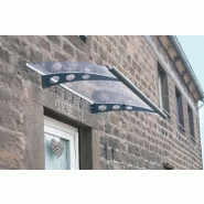 Marquise en aluminium/polycarbonate Saturne - 135 x 90,5 x 18,8 cm - Blanc_1