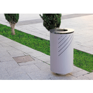 Poubelle publique Mielek R PA690 - acier zingué avec seau intérieur galvanisé_1
