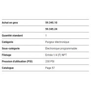 Purgeur automatique électronique compact - Topring - Pression maximale 230 PSI - Modèle 59.345_1