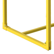 Table GILKIT structure et plateau 2mm en métal jaune 130x63x78 cm_1