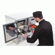 Table réfrigérée positive 1 porte 2 tiroirs Série G 240L U637 Polar_1
