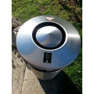 Cendrier corbeille inox - AUSTRALIA INOX - Ø 42cm x H87cm - 75-80L - Fixation au sol ou à poser_2