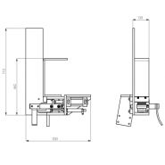 Chargeur de traverses pour machines à palettes - Platon - 124 kg - Dimensions et capacités précises_1