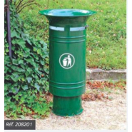 Corbeille publique 60 litres - pied cylindrique indépendant - modèle Cévennes pour visibilité accrue_1