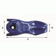 Dents de godet Fastkey FK2 SA - Références FK2 SA - Poids 1.6kg - Dimensions A 180mm, B 74mm, C 6mm, D 31mm, E 49mm_1