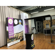 Stand modulaire tubulaire Formulate 9m2 (3x3) - impression incluse avec toile tendue et arche design_2