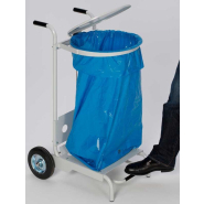 Support sac poubelle mobile pour sacs de 120 litres - Ouverture par pédale - 3251