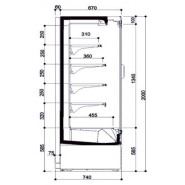 Vitrine verticale positive avec porte éclairage intérieur led contrôleur électronique 5 étagères canalisableofflip 3 eco 188 iarp_1