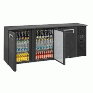 Arrière-bar noir 3 portes pleines - 500 L | Coolhead - QB300_1