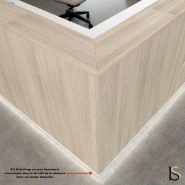 Banque d'accueil monocolore avec PMR Delta - 202, Droite, Acacia clair_1