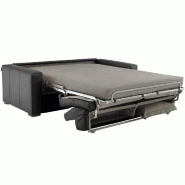 Canapé convertible express Sidney Deluxe 160 cm - Microfibre graphite - Matelas 16 cm haute résilience_1
