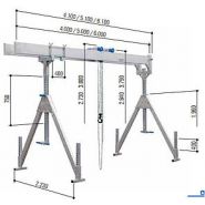 Portiques mobiles stationnaires en aluminium - poutre double - Schilling - 2.000 kg et 3.000 kg_1