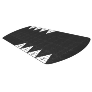 Ralentisseur dos d'âne - Conforme CEREMA - 4m x 10cm - Caoutchouc vulcanisé avec réflecteurs_1