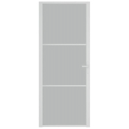Vidaxl porte intérieure 83x201,5 cm blanc verre mat et aluminium 350577_1