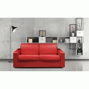 Canapé convertible Night Express - Couchage 140 cm - Matelas 14 cm polyuréthane - Rouge_1