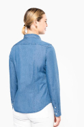 Chemise denim femme - Réf: K509 - Kariban - 100% coton, coupe cintrée mode_1