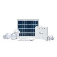 Kit solaire éclairage et charge USB - 3 ampoules pré-câblées - panneau solaire 8W et batterie lithium 6Ah_1