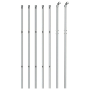 Vidaxl clôture à mailles losangées argenté 0,8x10 m 154000_1