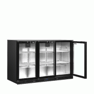 Arrière - bar 3 portes vitrées à charnières et 6 clayettes blanches - 278 L | Tefcold - DB301H-3_1