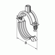Collier Ratio S-K - isophonique, pour tubes plastiques 20 x 1,5 mm - acier électro-galvanisé_1