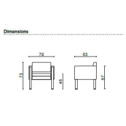 Fauteuil ONLY en simili-cuir noir - Milani Référence 8901 CA M - Coque en bois multiplis et pieds chromés_1