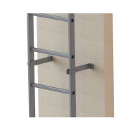 Kit échelle à crinoline en aluminium - Hauteur 3000mm - Crosse escamotable - NF E85 016 et NF EN ISO 14 122_1