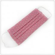 Masque 3 plis géométrique rose - tissu 100% coton certifié Oeko-Tex - VDM - barrette nasale incluse_1