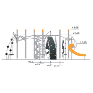 Structure multi-jeux Agito Crystal gris - 5 à 12 ans - 8002216 - Hags - Fondation à enterrer_1
