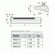 WING Rideau d'air électrique en saillie 150 cm moteur EC Blanc - Axelair - RAAS3715E_1