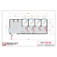 Bungalow Douche de 20 pieds Douches de chantier_2