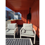 Container Cuisine d'été / Poolhouse 20 pieds - Acier Corten - Modulable et Résistant aux Intempéries_1