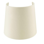 Applique murale Firenze - abat-jour demi-lune en tissu et structure en métal nickel satiné - intérieur IP20_1