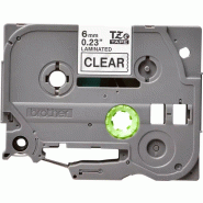 Brother TZE-111 ruban d'étiquette Noir sur transparent_1