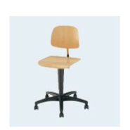 Siège de travail pivotant - Basic - Réglable en hauteur - Dossier en bois contrecollé et piètement en plastique_1