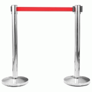 Vidaxl barrière à bande rétractable 200 cm rouge 51163_1