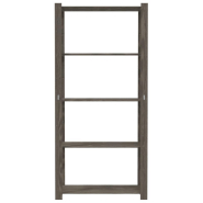 Vidaxl support de rangement à 5 niveaux gris 80x38x170 cm bois de pin 373385_1