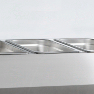 Vitrine réfrigérée GN1/4 VK33-120 Inox L1200mm 16498 TEFCOLD_1