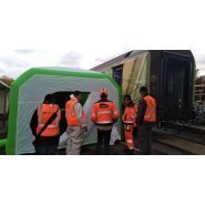 Cabine gonflable sablage / grenaillage / aérogommage