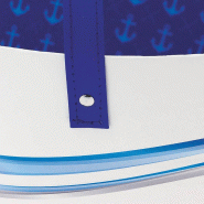 Panier ovale carton Vague 28x20 - BLEU_1