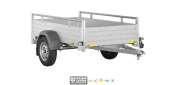 Remorque bagagère en aluminium - MCALU PRO - 1 essieu - PTAC : 500-750 Kg - 205 x 113 cm - Saris - Référence MCALU PRO DW150_1