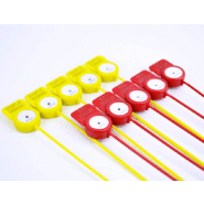 Scellé à tige lisse - Nylon - Longueur 190 mm - Tige Ø1.3 mm - Tête 10.31x10.92 mm - Jaune_1