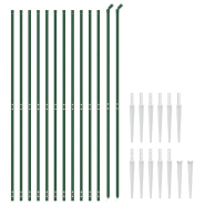 Vidaxl clôture en treillis métallique et piquet d'ancrage vert 1,6x25m 154124_1