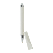 Stylo stylet à bille en papier recyclé - tactile avec capuchon assorti - encre bleue_1