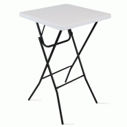 Housse de mange-debout carré noire - 70x70x80 cm - Élasthanne et polyester - Usage professionnel_1