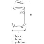 Mc 16 i - Aspirateur à eau et poussière - Cuve inox 20L - Sidamo - Filtre classe L_1