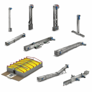 Stockage à plat avec transporteur à bande