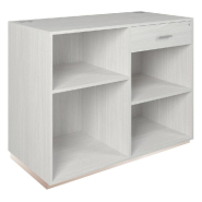 Comptoir Vertigo T01 avec tiroir MDF naturel et noyer clair 120x60x93cm_1