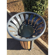 Corbeille publique anti-corrosion - LUCIO - 40L ou 60L avec structure en acier thermolaqué_1