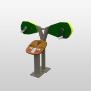 Physio-double médalier® difficulté moyenne - Module physio-parc pour personnes mobiles et en fauteuil, avec sièges réglables et médaliers 40 Watt_1