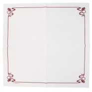 Serviette intissé blanc motif Rose 40x40cm - par 700_1